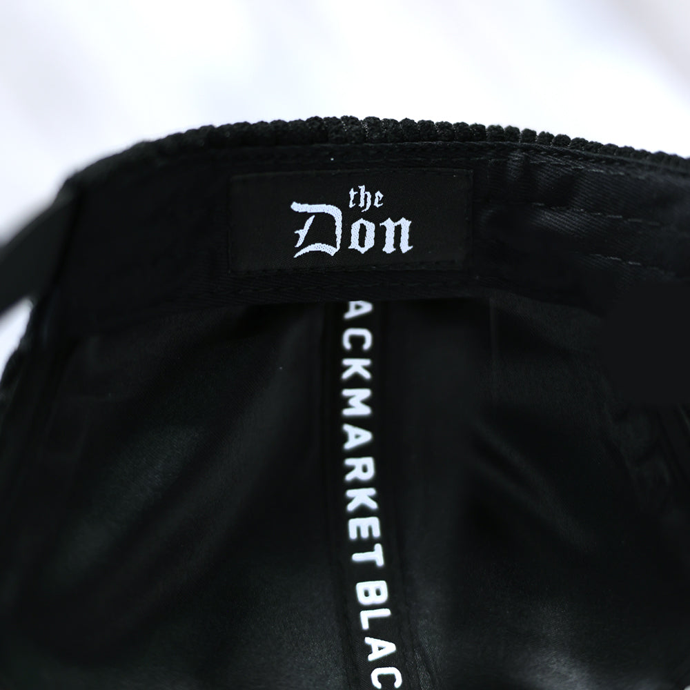 BxM Black Corduroy Suede Cap - BlackMarketLabs.com