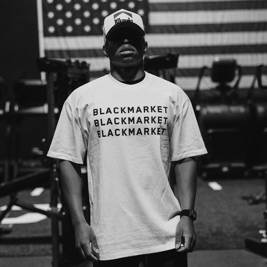 White Triple Threat Tee - BlackMarketLabs.com