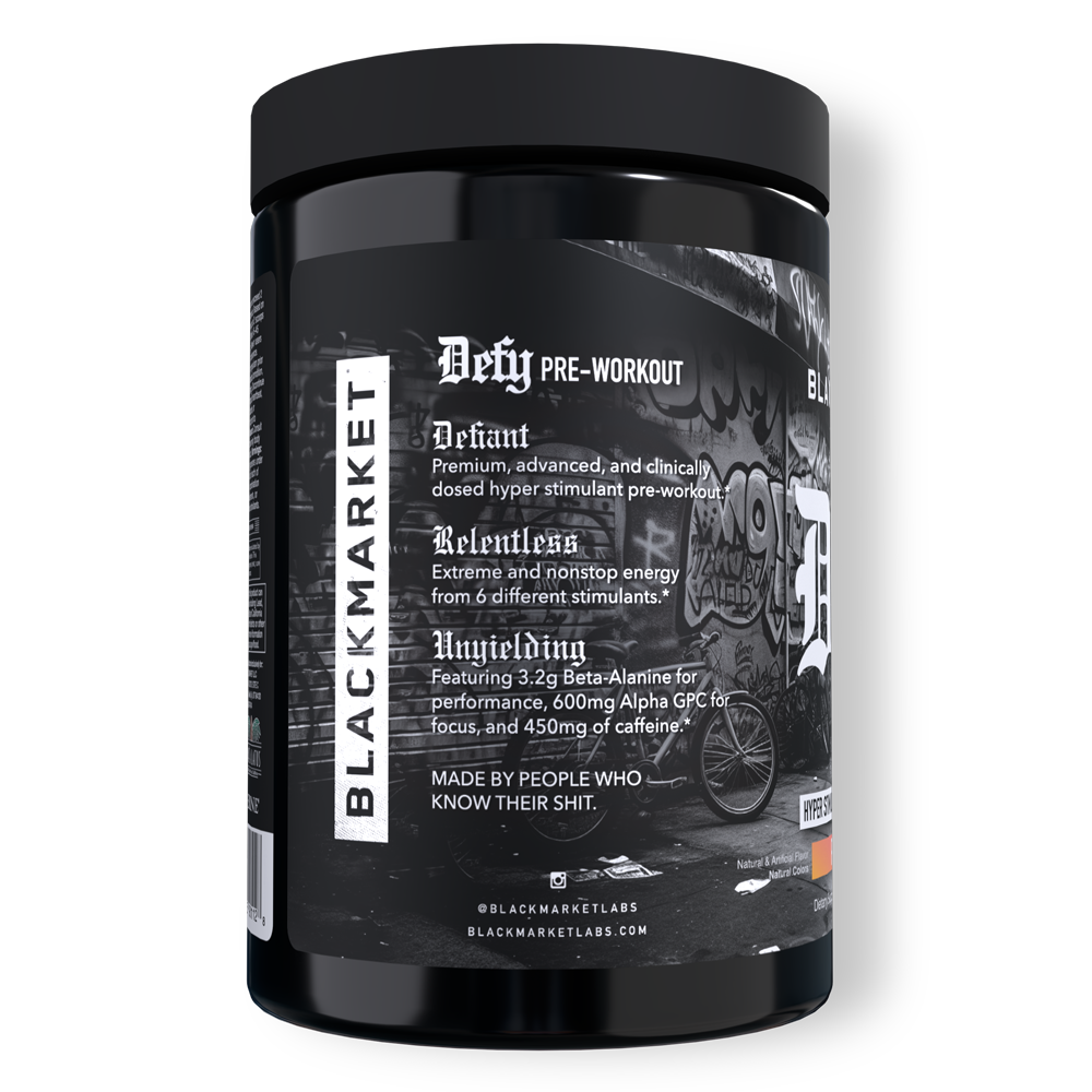 DEFY Hyper-Stimulant Pre-workout - BlackMarketLabs.com