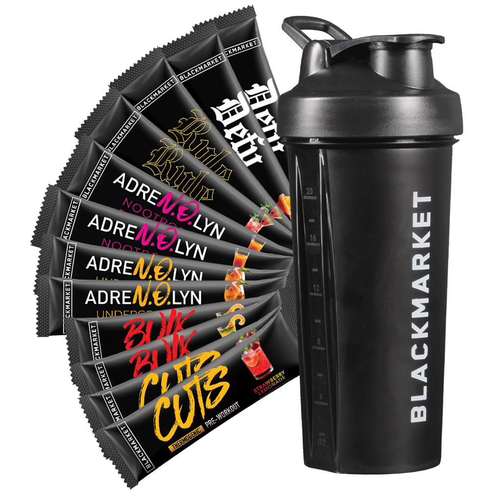 Shaker + 12 Stick Packs - BlackMarketLabs.com