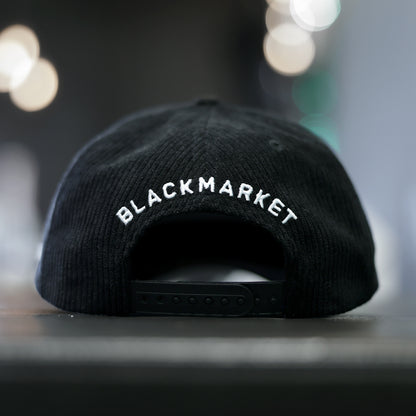 BxM Black Corduroy Suede Cap