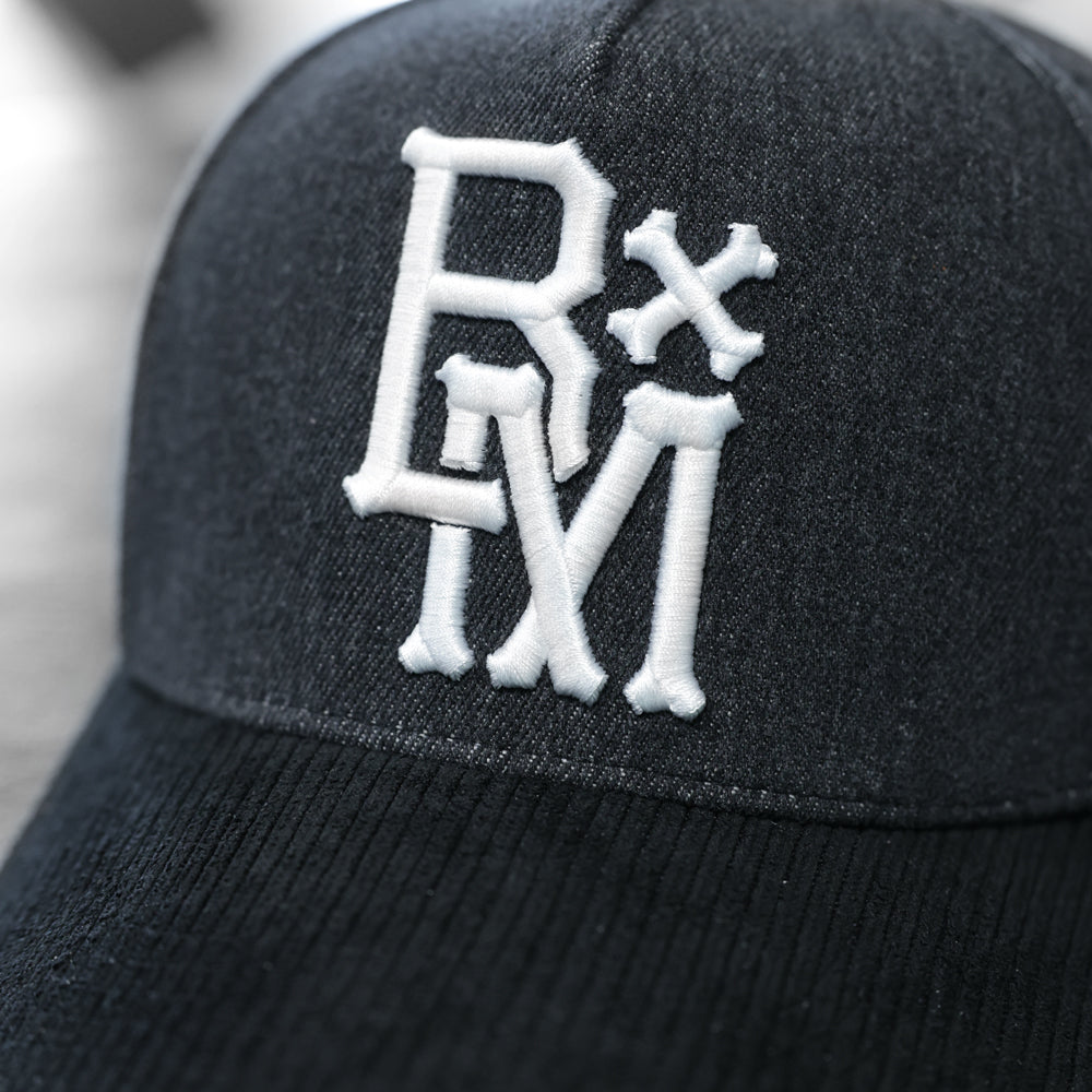 BxM Grey Denim Corduroy Cap