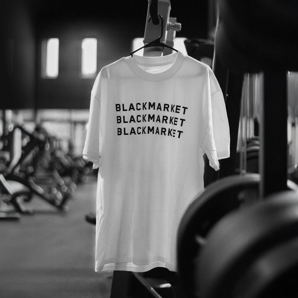 White Triple Threat Tee - BlackMarketLabs.com