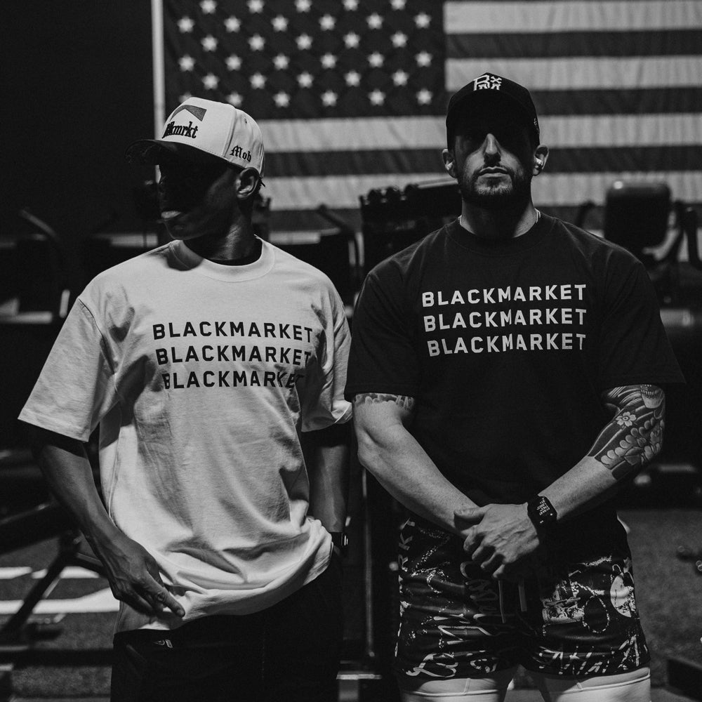 White Triple Threat Tee - BlackMarketLabs.com