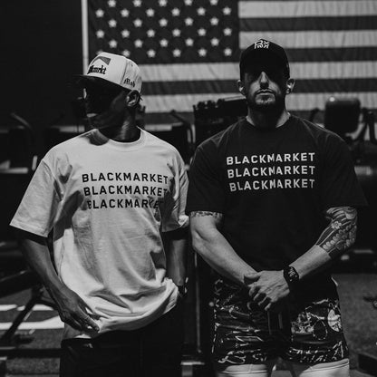 White Triple Threat Tee - BlackMarketLabs.com