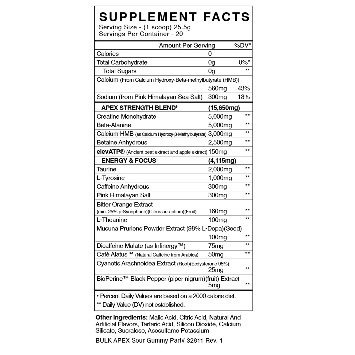 BULK APEX Strength Pre-workout - BlackMarketLabs.com