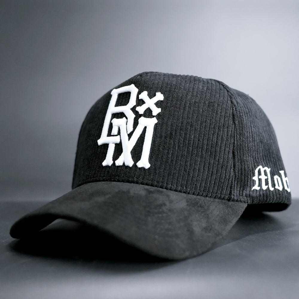 BxM Black Corduroy Suede Cap