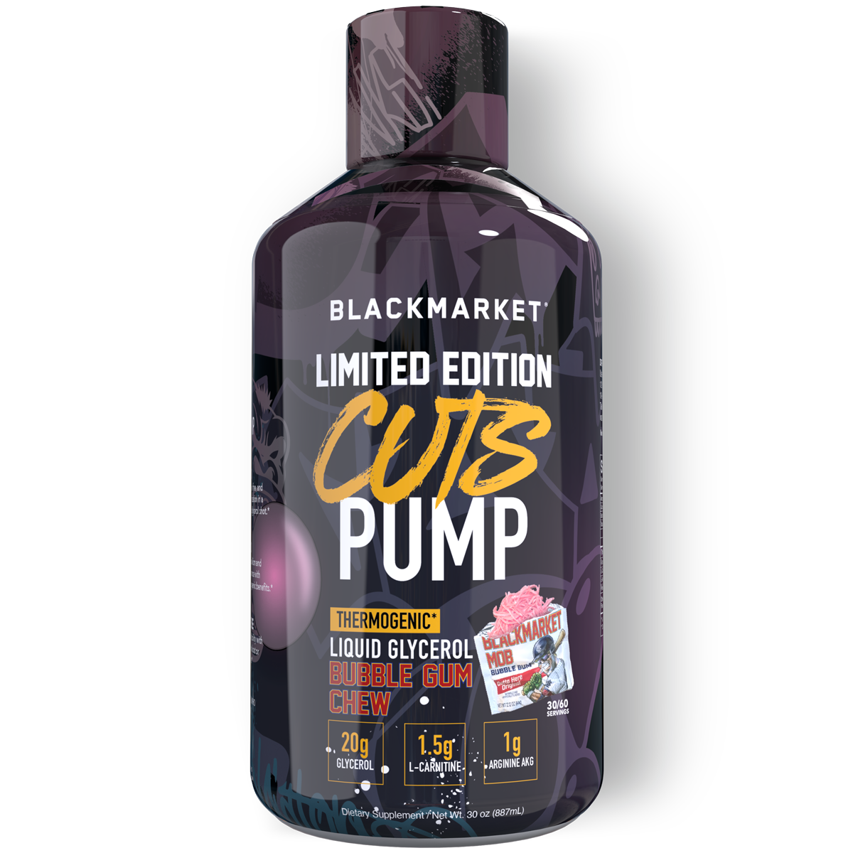 CUTS PUMP: BUBBLE GUM CHEW - BlackMarketLabs.com
