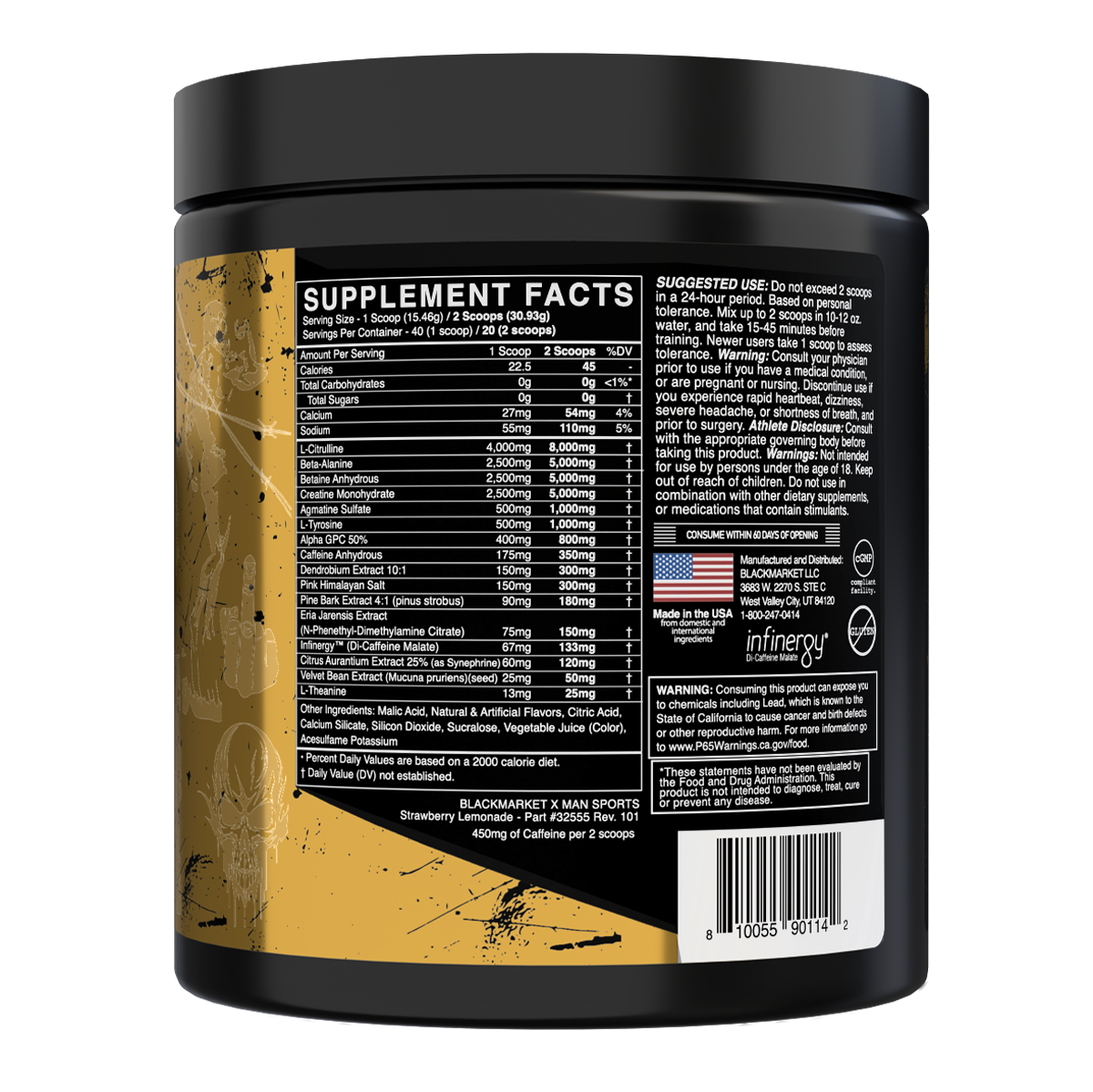 BLACKMARKET X MAN SPORTS Strength Pre-workout - BlackMarketLabs.com