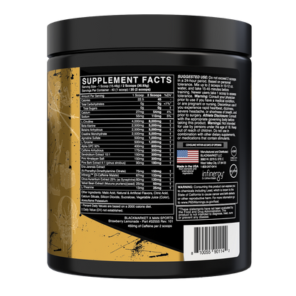 BLACKMARKET X MAN SPORTS Strength Pre-workout - BlackMarketLabs.com